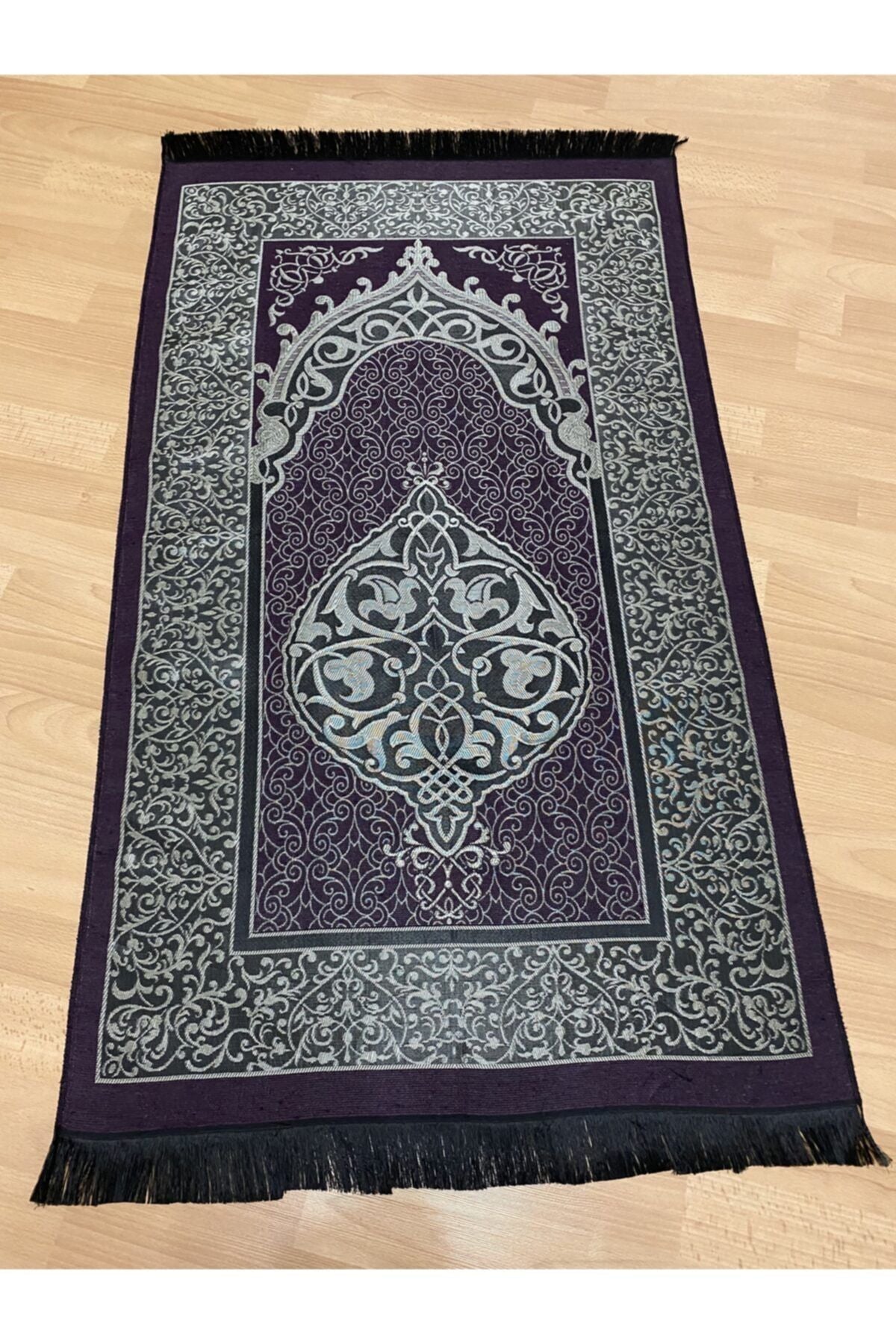 AYHANHOME Luxury Bridal Gift Boxed Purple Prayer Rug Set 2