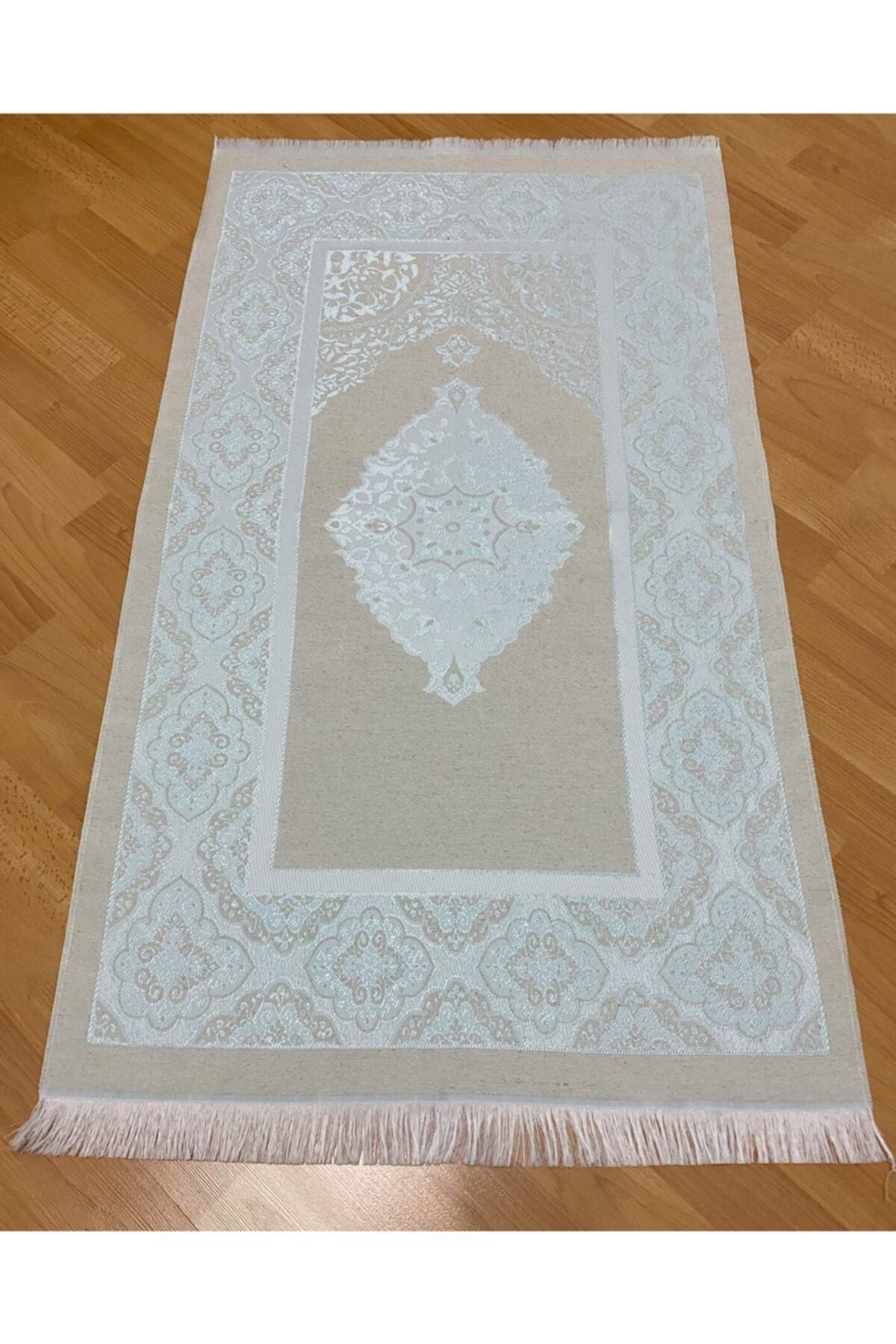 AYHANHOME Bridal Gift Boxed Blue Tafta Prayer Rug Set Luxury Tafta Prayer Rug 2