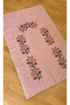 AYHANHOME Powder*Pink Bridal Embroidered Cotton Linen Prayer Rug 1