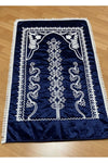 AYHANHOME Navy Blue Velvet Bridal Set Prayer Rug 2