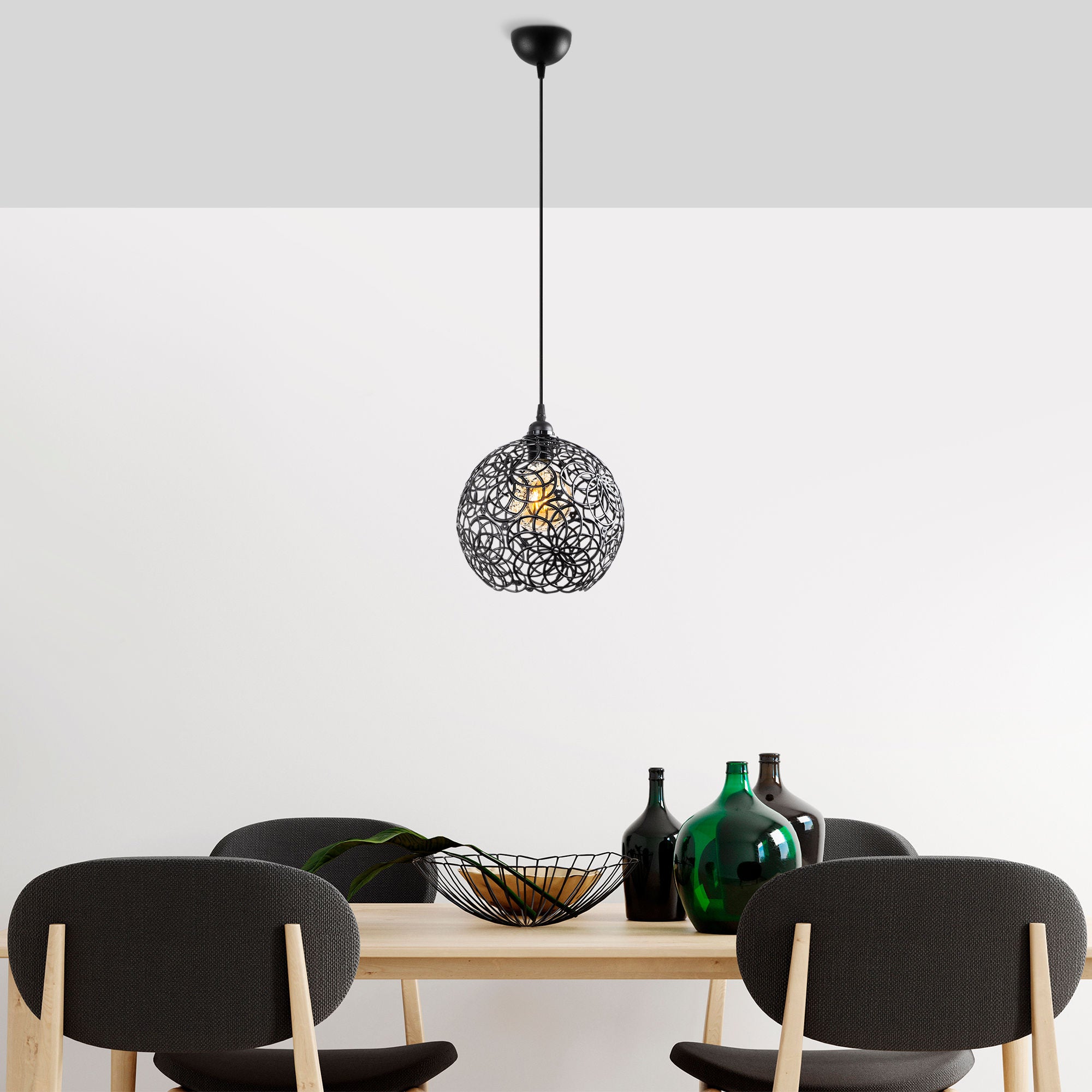 Chandelier Hay - 11880 Black 942FLG1450 1