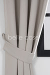 Belle Cose Linen Look Blackout Thermal Cream Curtain Single Panel 1