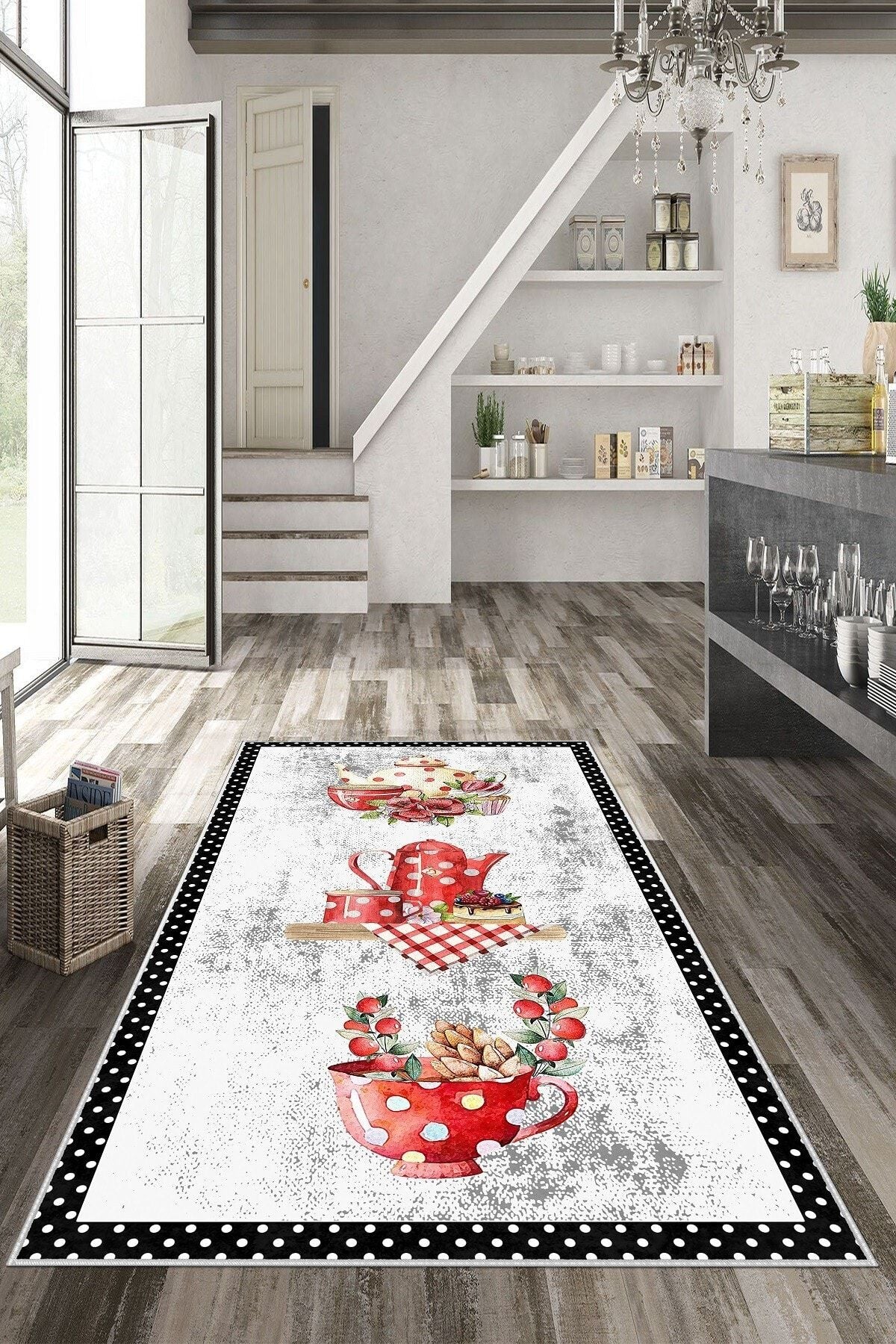 Confidence Home Digital Print Washable Non-Slip Kitchen Rug 1