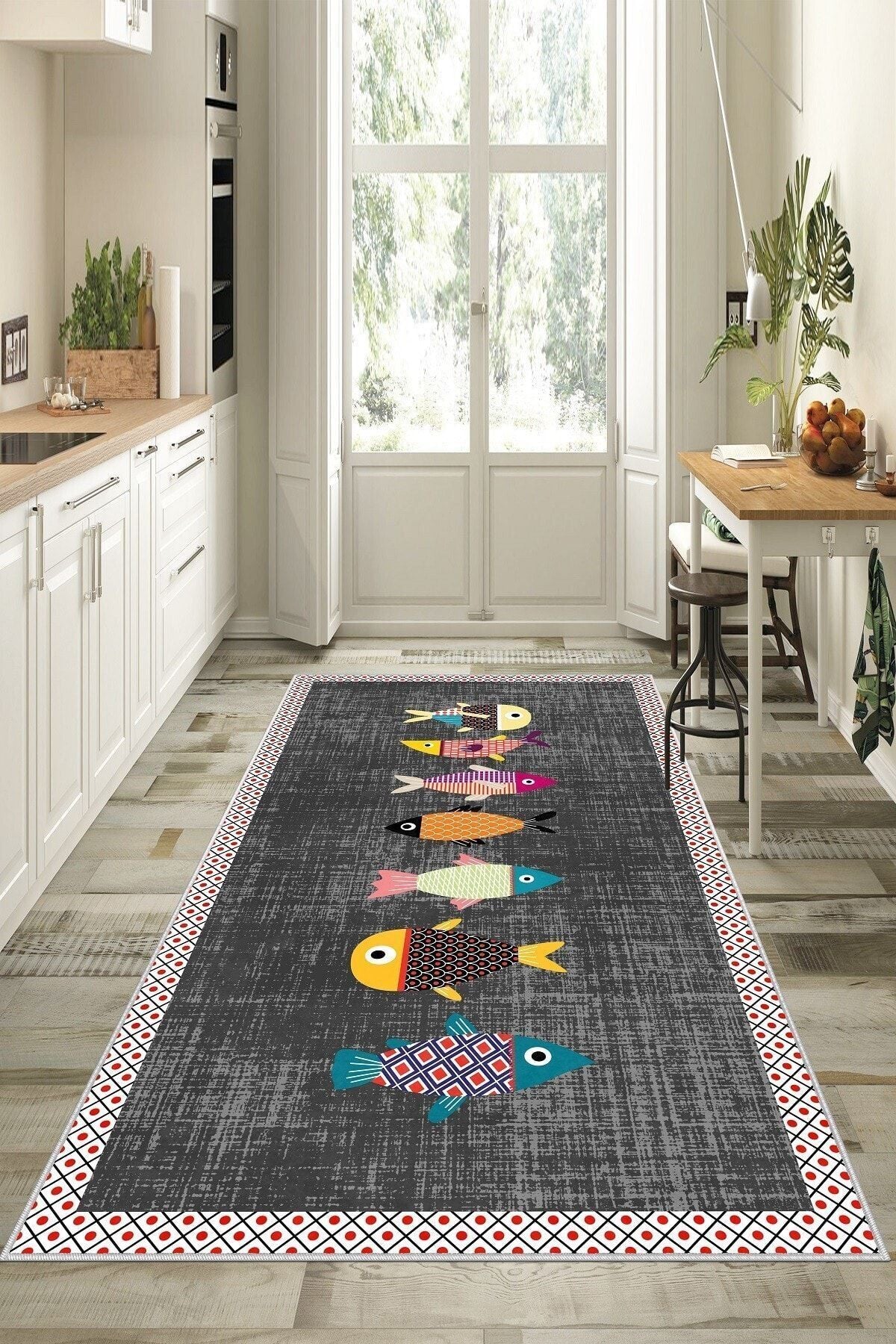 Confidence Home Digital Print Washable Non-Slip Kitchen Rug 1