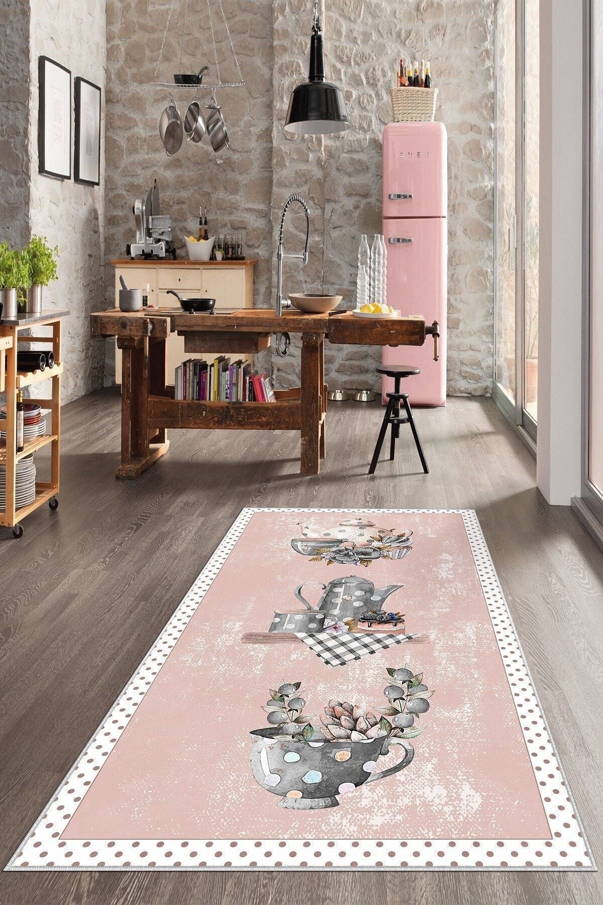 Confidence Home Digital Print Washable Non-Slip Kitchen Rug 1