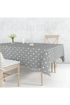 Örtücüm Gray White Polka Dot Wipeable PVC Tablecloth Stain Resistant 1