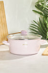 Emsan Pastel Enamel Frying Pan Pink 24 Cm 1