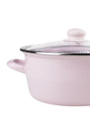 Emsan Pastel Enamel Frying Pan Pink 24 Cm 6