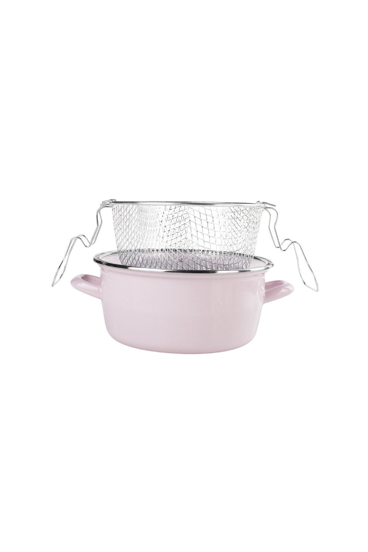 Emsan Pastel Enamel Frying Pan Pink 24 Cm 7