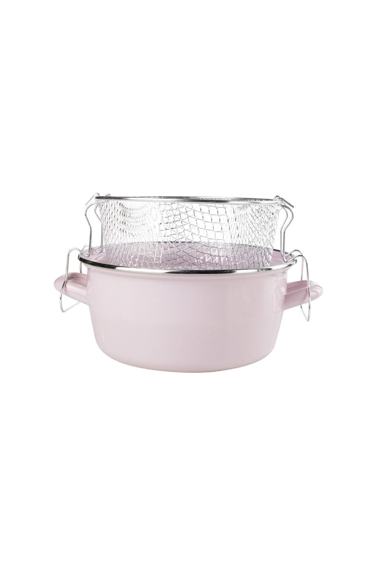 Emsan Pastel Enamel Frying Pan Pink 24 Cm 8