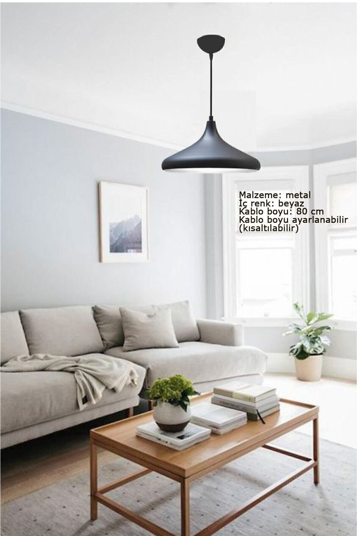 Bamyum Champion Black Pendant Lamp - Inner Color White Single Hanging Retro Cafe Living Room Lamp Models Chandeliers 3