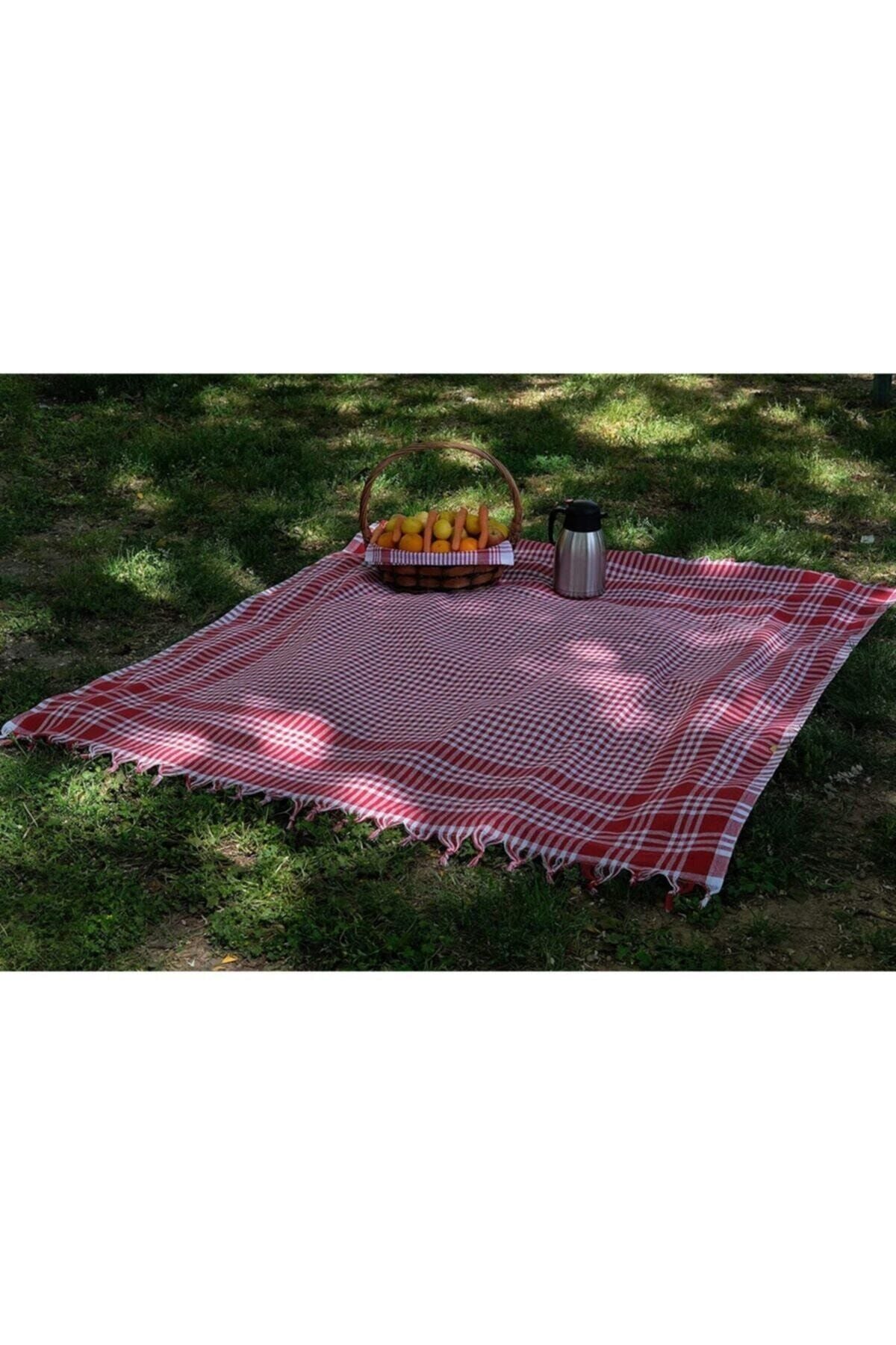 Sweet Story Red Multi-Purpose Tablecloth Picnic Blanket 170*170 Cm 1