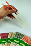 Genel Markalar Bambu Chopstick 10 Pairs Wooden Patterned Reusable Chinese Chopsticks 1