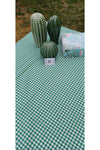 Sofrabezidiyari Piti Checkered Green Tablecloth, Table Cover, Picnic Blanket Cotton 1