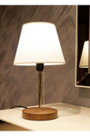 HOMING Sera Wooden Legged Cream Fabric Lampshade Table Lamp - Chain Switch - AYD-2797 1