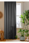 TülEvi Anthracite Gray Honeycomb Velvet Textured Ada Curtain Plain Stitched Extra Pleat 1st Class Quality 1