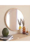 Nysamo 58 Cm Sapphire Oak Decorative Round Mirror for Entryway, Hallway, Living Room, Kitchen, Bathroom, Office 2