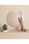 Nysamo 58 Cm Sapphire Oak Decorative Round Mirror for Entryway, Hallway, Living Room, Kitchen, Bathroom, Office 4