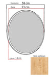 Nysamo 58 Cm Sapphire Oak Decorative Round Mirror for Entryway, Hallway, Living Room, Kitchen, Bathroom, Office 5