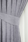 Home Color Home Light Gray Honeycomb Velvet Textured Curtain Plain Stitched Extra Pleated 1st Class Quality 3