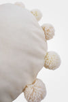 MARKADEKOR Beige Pom-Pom Round Pillow Cover 2