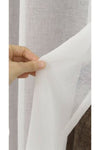 AKGÜNPERDE 1x3 Pleated Linen Look White Sheer Curtain 1