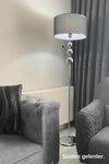 Vinner Chrome Plated Triple Sphere Single Metal Leg Floor Lamp 4