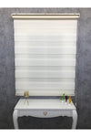 TREND STOR PERDE Cream Wide Pleated Zebra Roller Sunshade Curtain 2