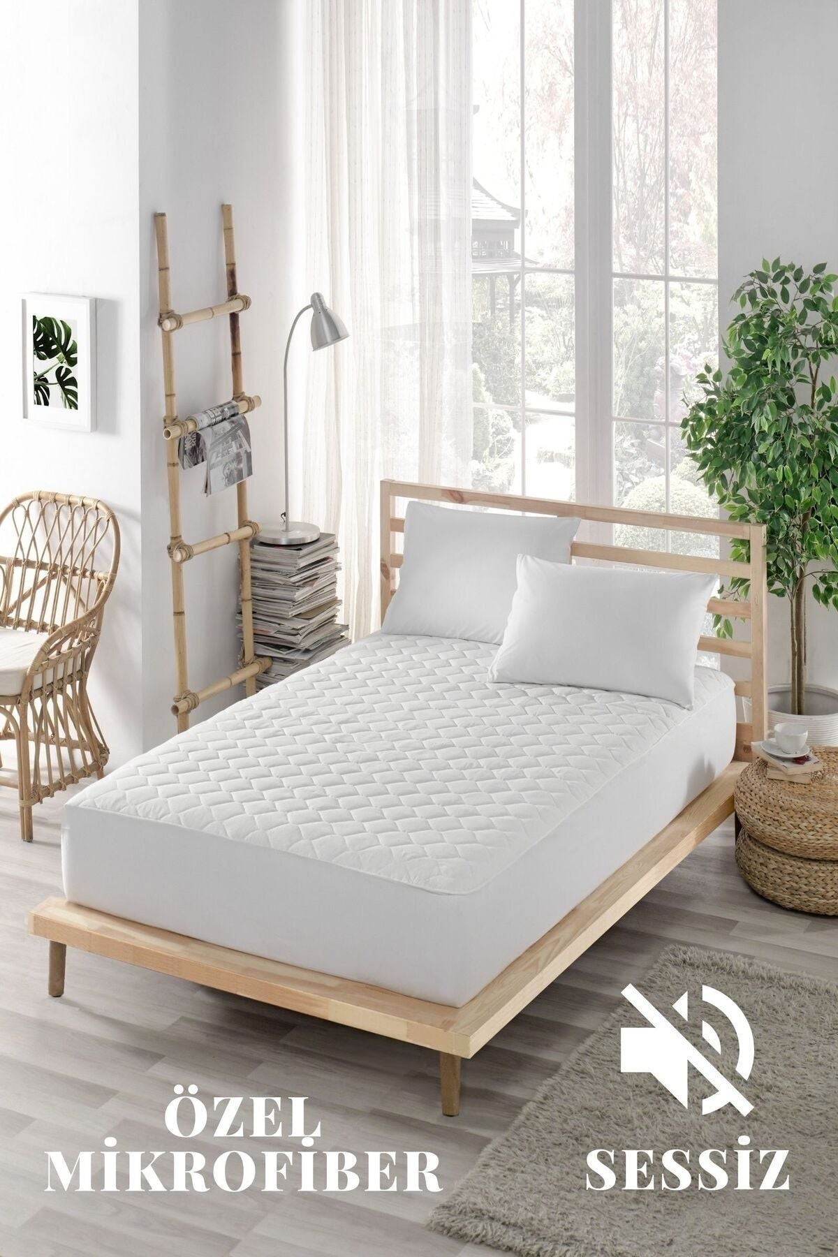 ELY PARKER Silent Mattress Protector Quilted Fitted Microfiber Double Single Baby 1