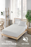 ELY PARKER Silent Mattress Protector Quilted Fitted Microfiber Double Single Baby 1