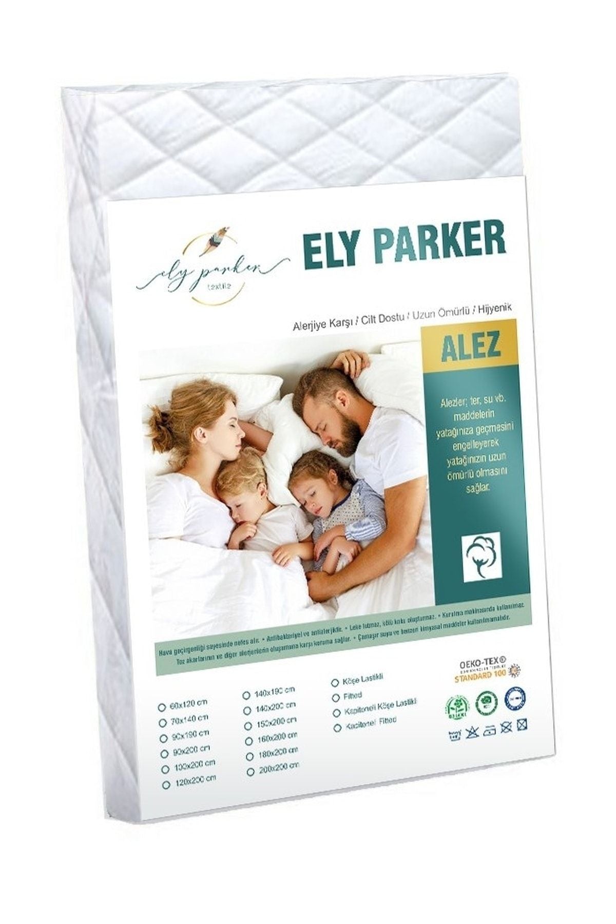 ELY PARKER Silent Mattress Protector Quilted Fitted Microfiber Double Single Baby 5