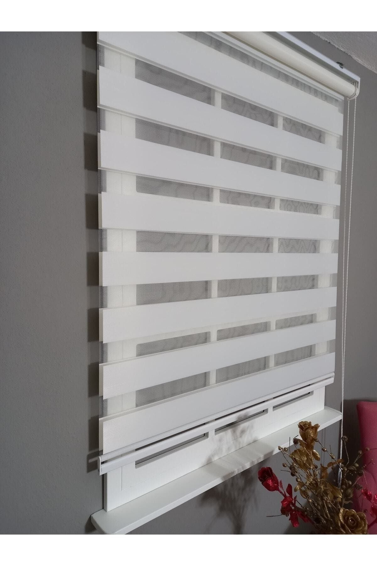 Taç Rüyaper Sütlü Kahve Bambu Zebra Roller Blind 4