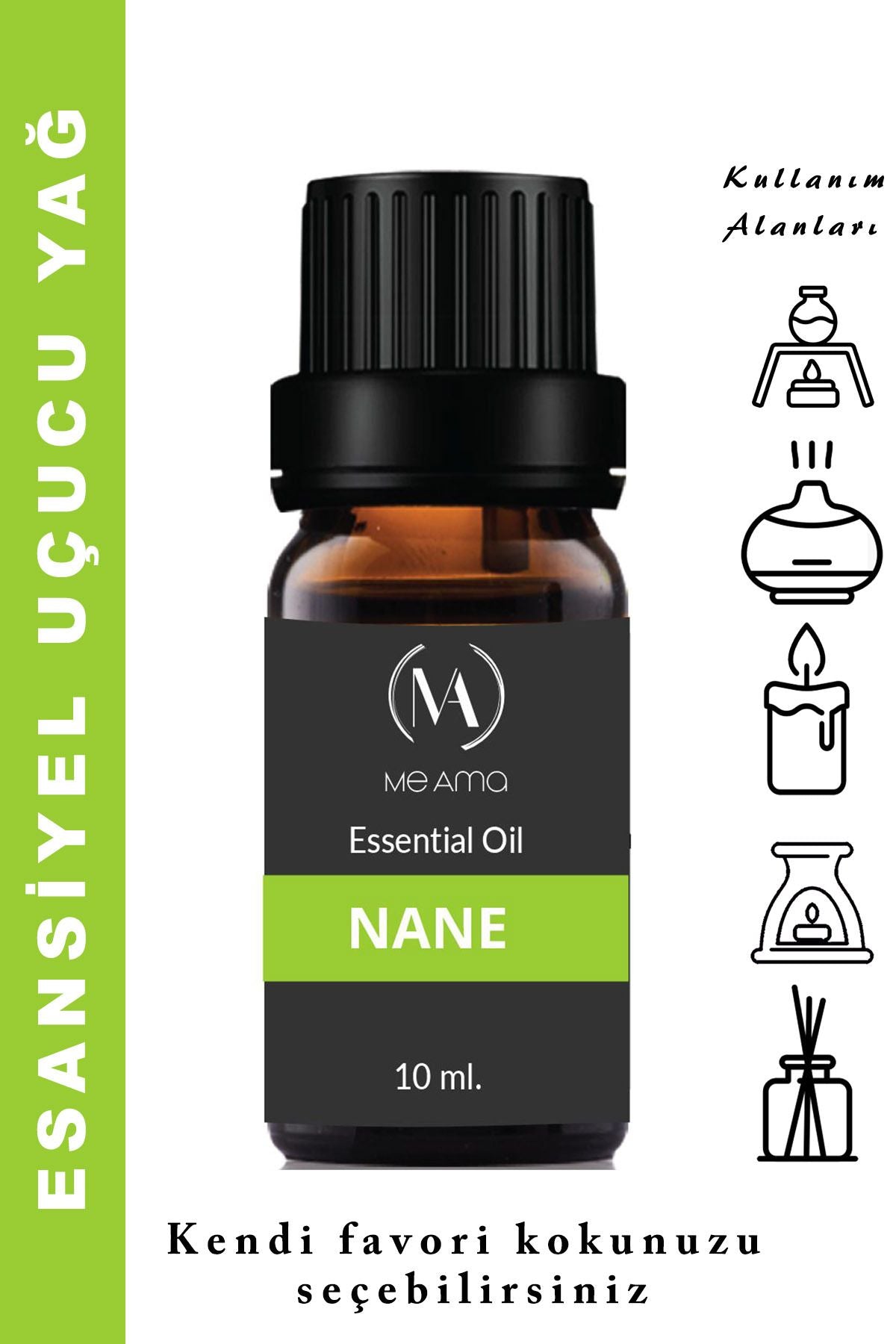 Me Ama Peppermint-Menthol Essential Oil Burner Oil Aromatherapy Oil Diffuser Essence Incense Oil Room Scent 10 Ml 1