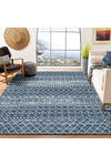 Sermod Zagora Distressed Navy Blue Modern Sponge Carpet Cover 1