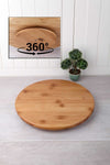 Balsa Grup Dpt-36, Bamboo Rotating Stand 36x36 Cm Pizza Serving Board 1