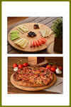 Balsa Grup Dpt-36, Bamboo Rotating Stand 36x36 Cm Pizza Serving Board 2