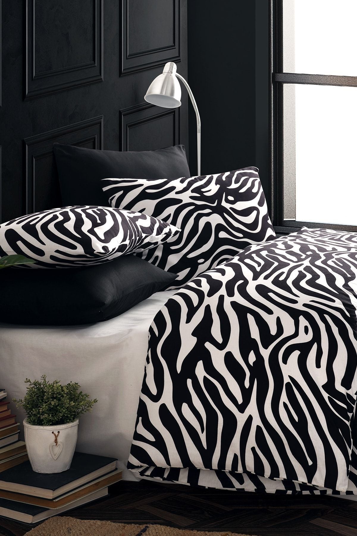 Cote Blanc Zebra 100% Cotton Double Duvet Cover Set 3