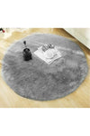 Sarar Seria Hali Overlocked Round Plush Rug Non-Slip Gel Base Rug 1